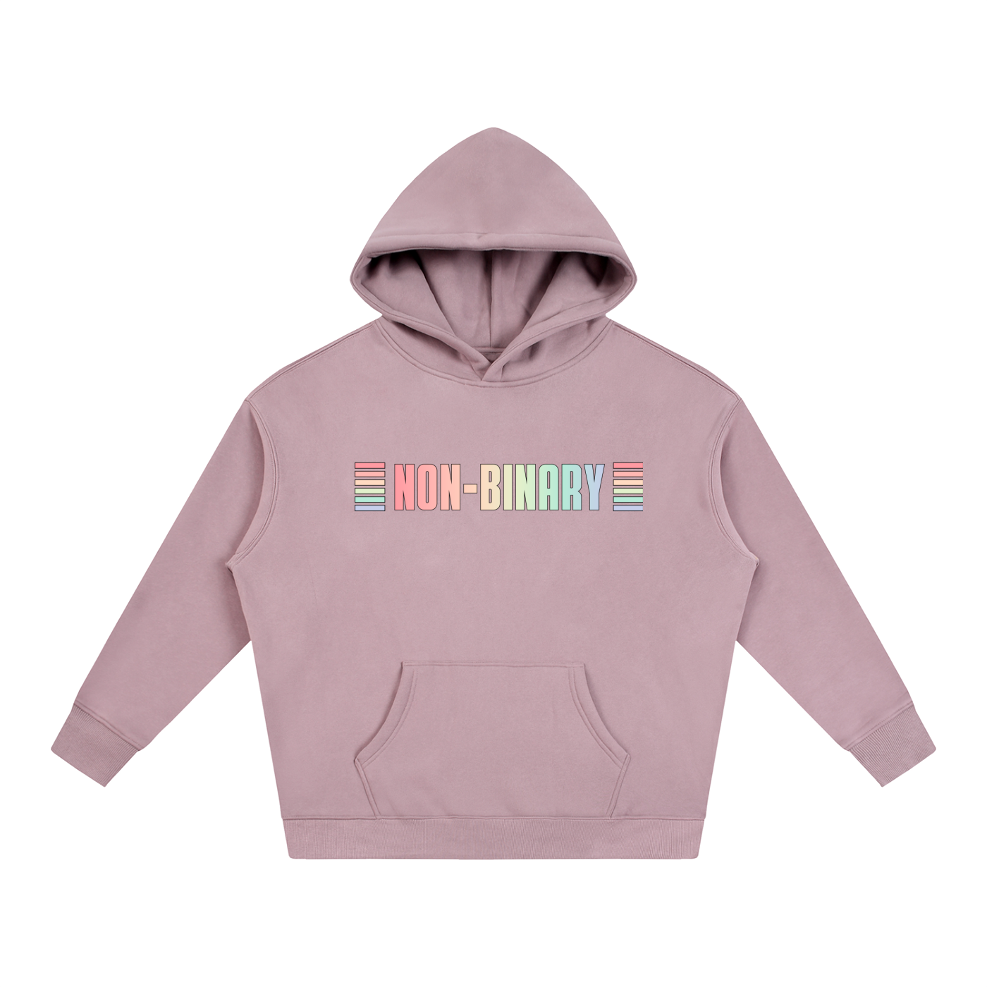 PRIDE OVERSIZED PREMIUM FLEECED HOODIE - NON-BINARY