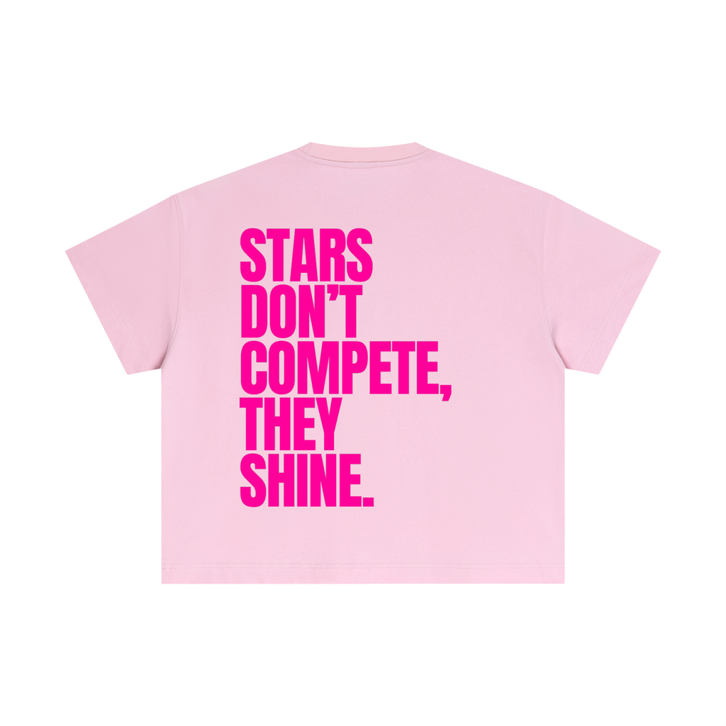 MAIN CHARACTER BOXY T-SHIRT - STARS DON'T COMPETE THEY SHINE