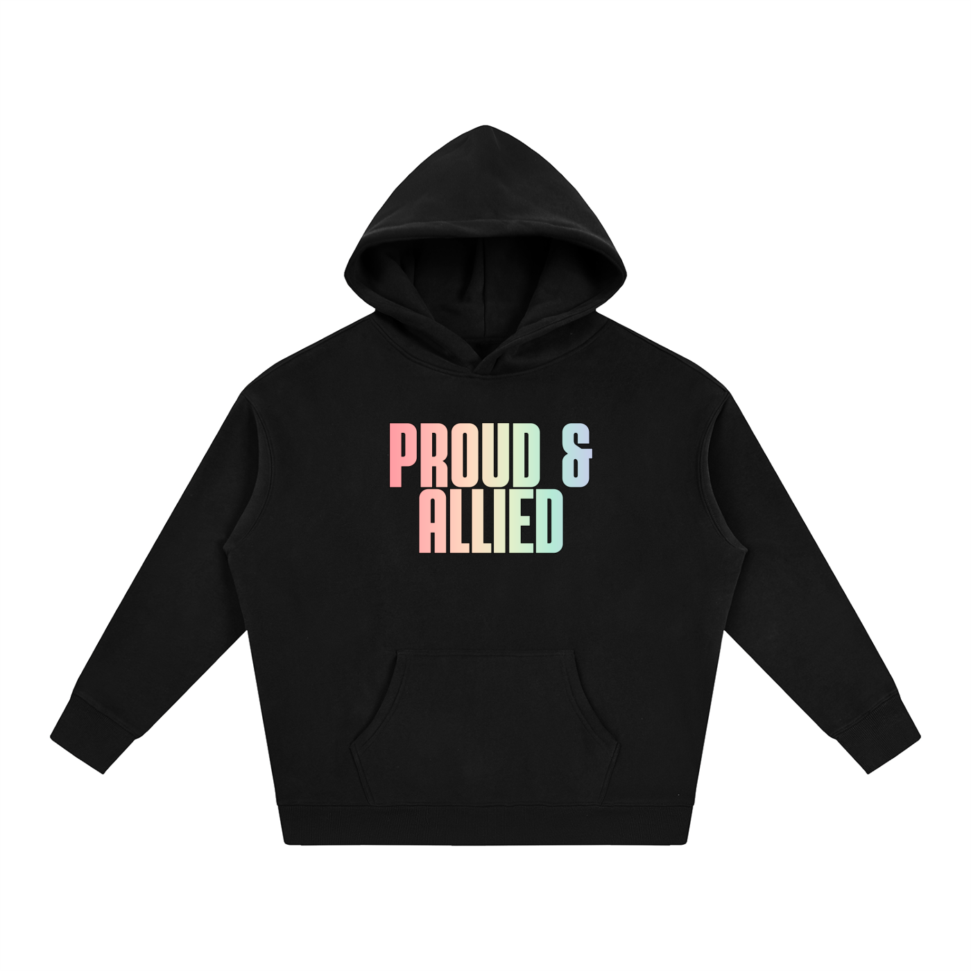 PRIDE OVERSIZED PREMIUM FLEECED HOODIE - PROUD & ALLIED