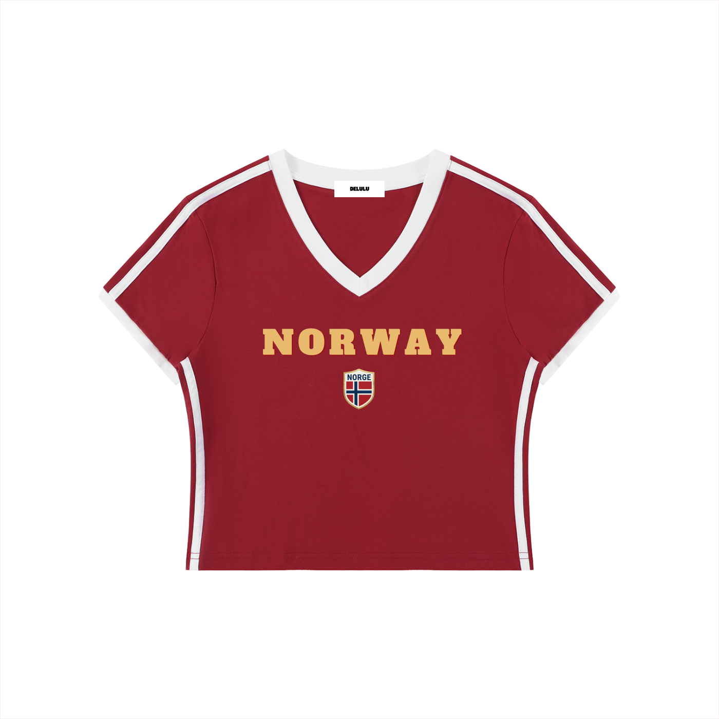WOMEN'S RETRO CROPPED T-SHIRT - WORLD CUP NORWAY BRAUT HAALAND
