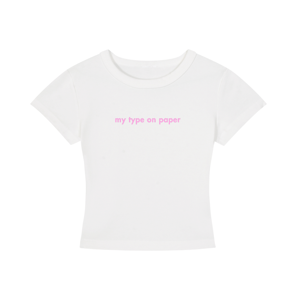 WOMEN'S CROPPED T-SHIRT - MY TYPE ON PAPER