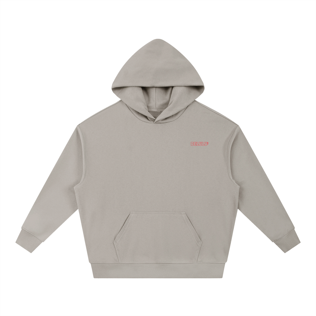 ESSENTIAL BOXY HEAVYWEIGHT HOODIE - THE DELULU CLUB