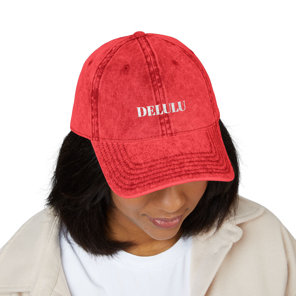 01 VINTAGE EMBROIDERED CAP - DELULU