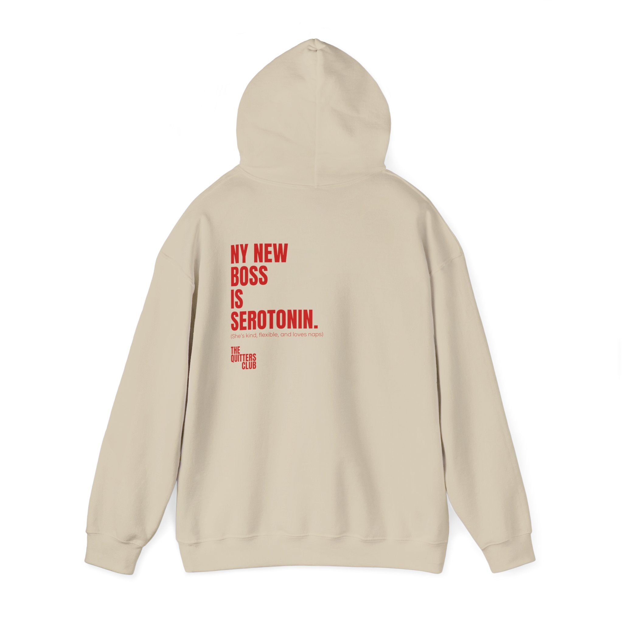 10 QUITTERS CLUB HOODIE BEIGE/RED