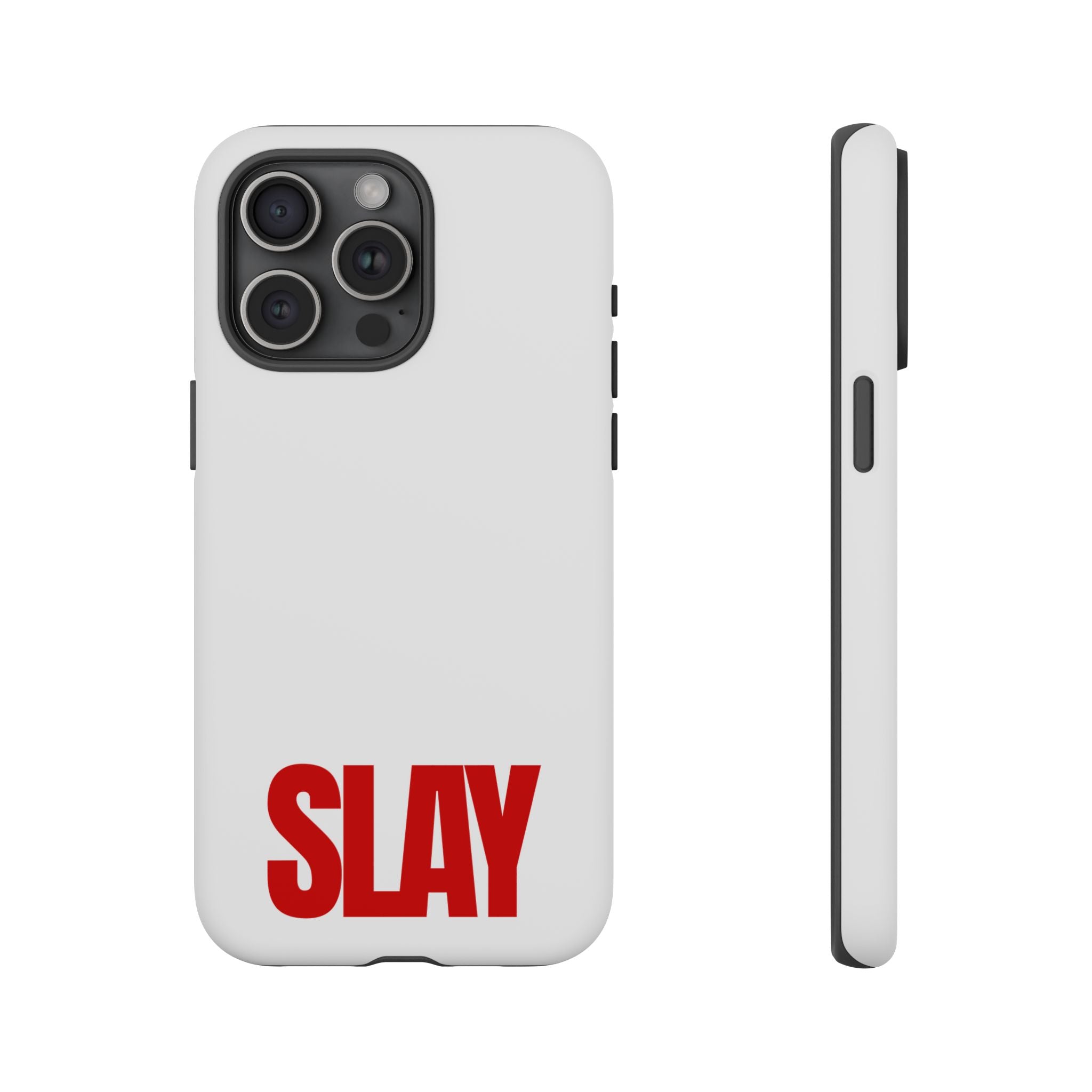 IPHONE CASE (15 - 17) - SLAY (WHITE&RED)
