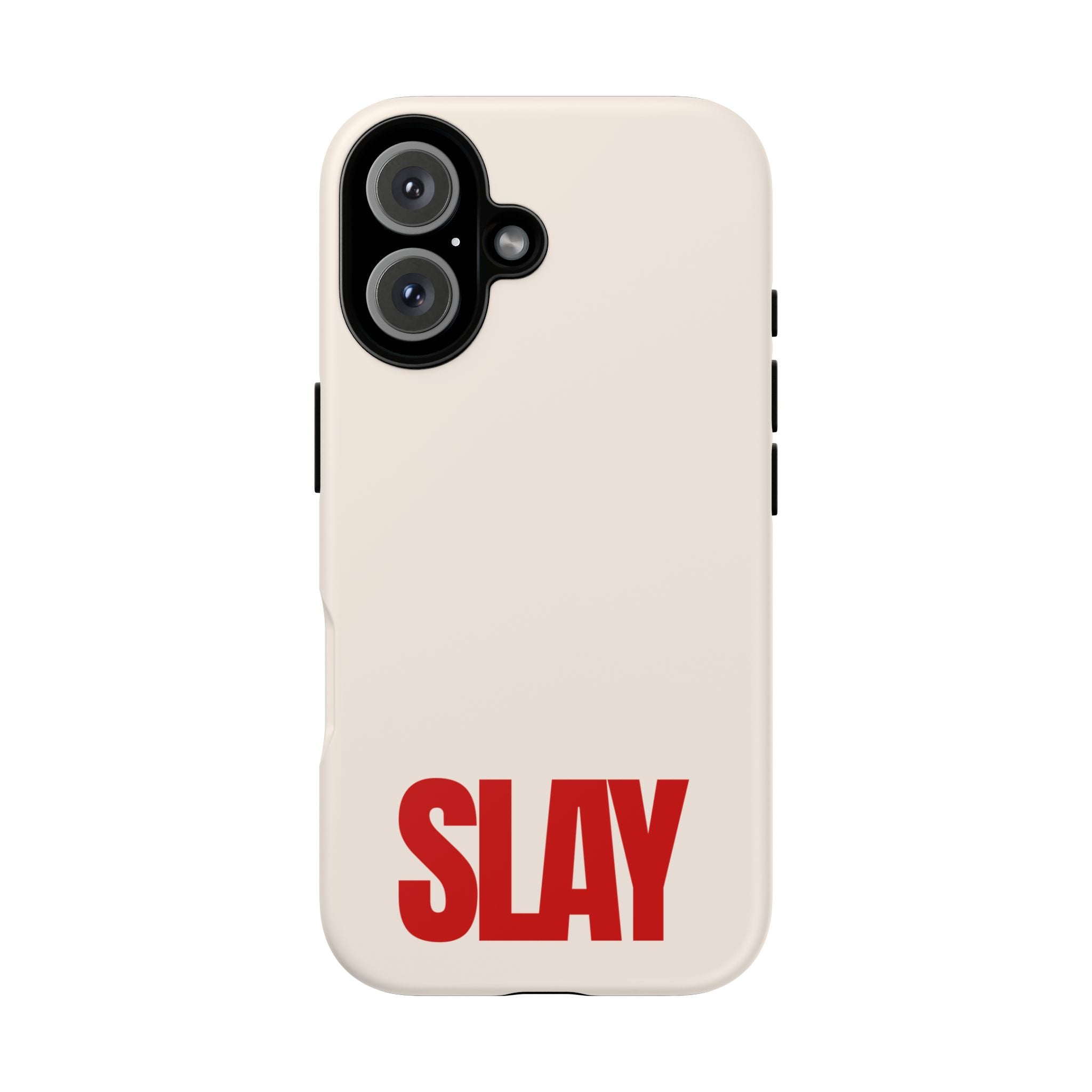 IPHONE CASE (15 - 17) - SLAY (BEIGE&RED)
