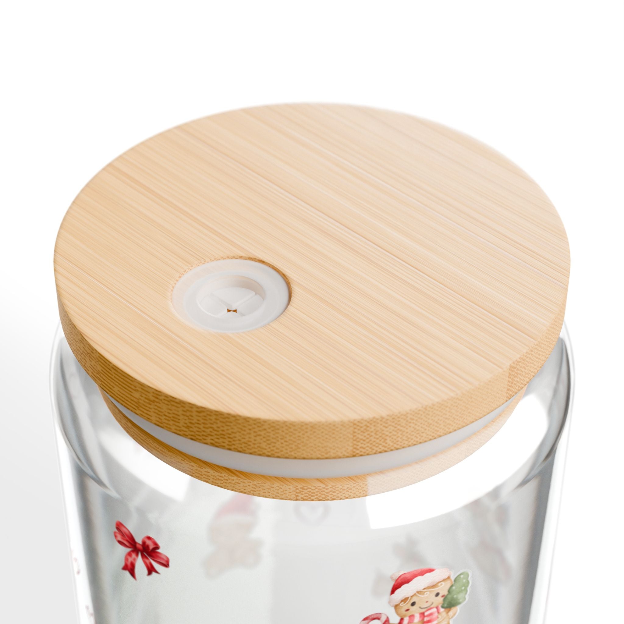 Christmas Matcha/Ice Coffee Glass 16oz with Straw