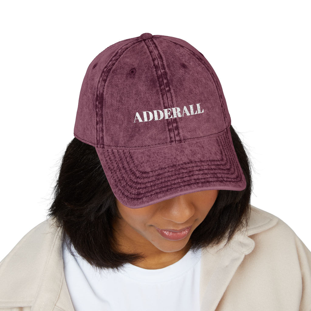 02 VINTAGE EMBROIDERED CAP - ADDERALL