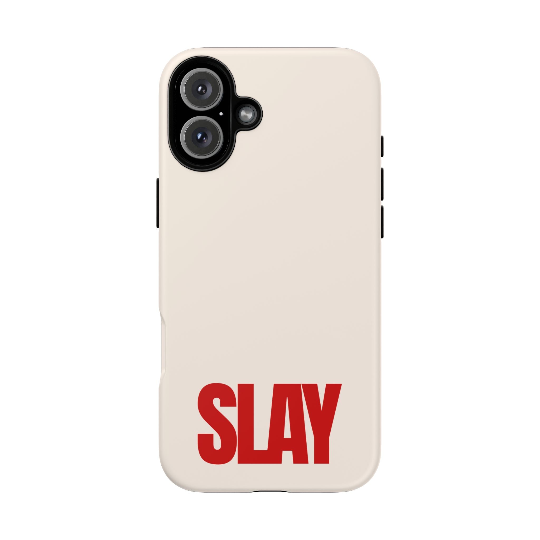 IPHONE CASE (15 - 17) - SLAY (BEIGE&RED)