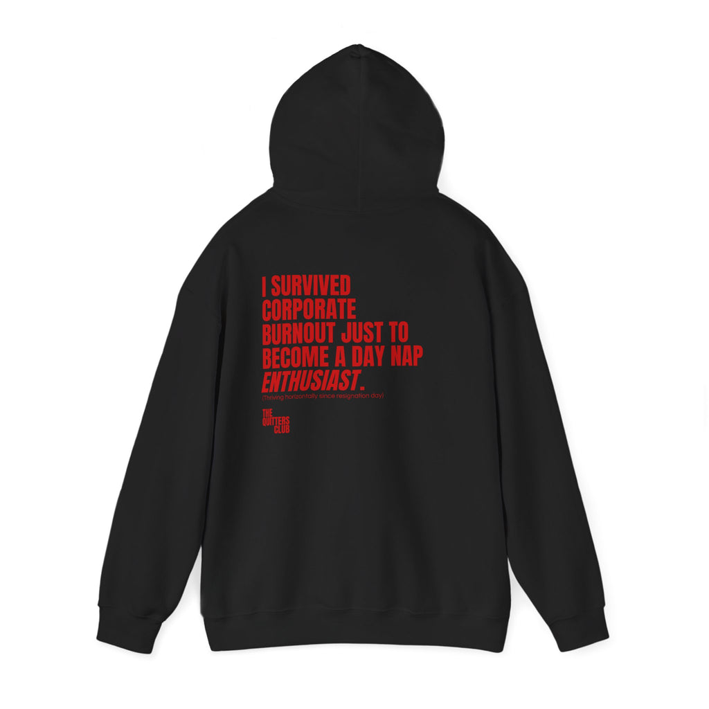 11 QUITTERS CLUB HOODIE BLACK/RED