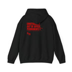 02 QUITTERS CLUB HOODIE BLACK/RED