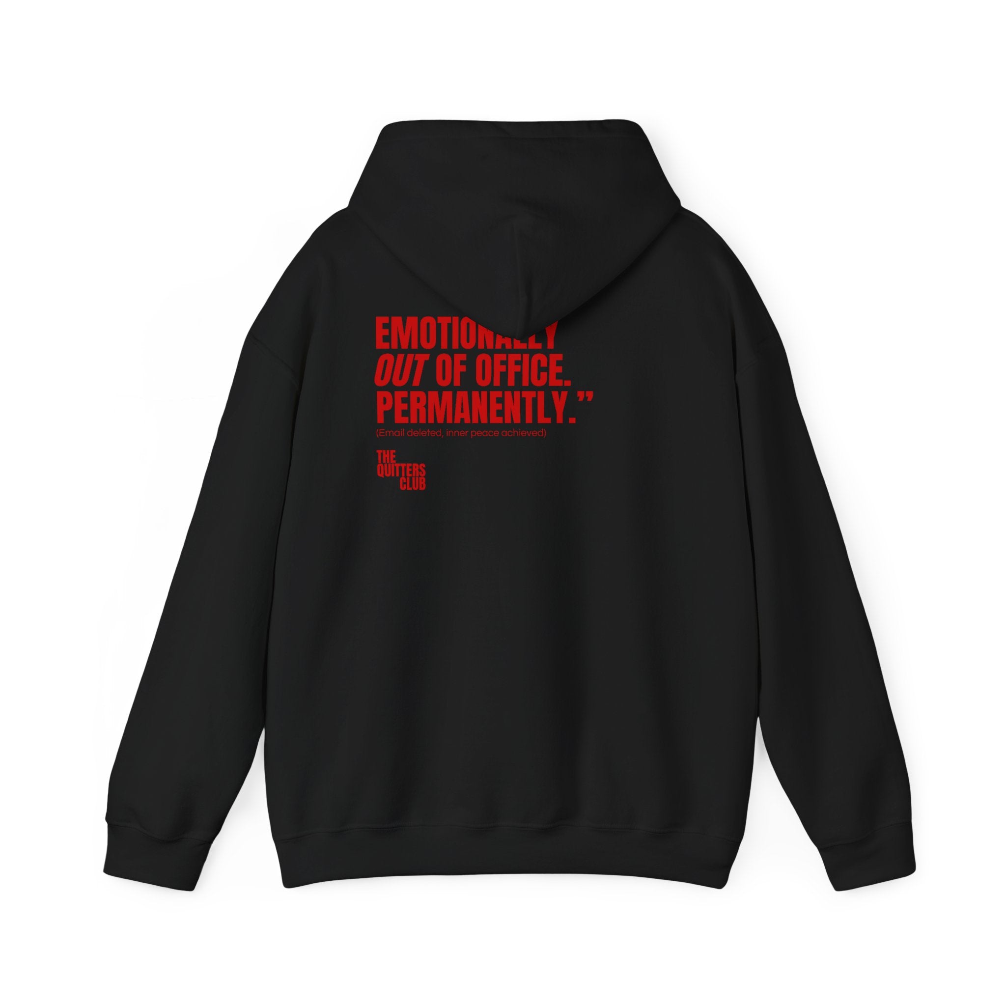 02 QUITTERS CLUB HOODIE BLACK/RED