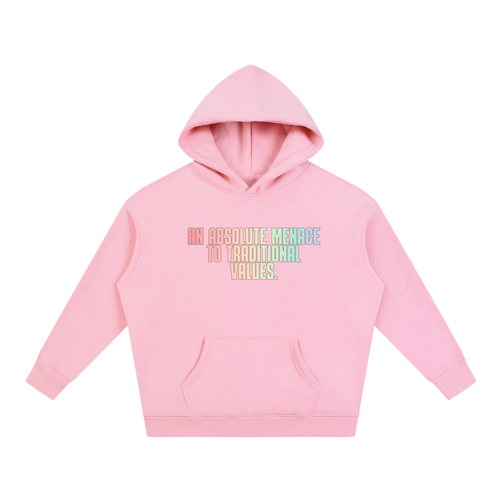 PRIDE OVERSIZED PREMIUM FLEECED HOODIE - AN ABSOLUTE MENACE TO TRADITIONAL VALUES