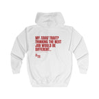 03 QUITTERS CLUB FULL-ZIP HOODIE WHITE/RED