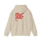 01 QUITTERS CLUB HOODIE BEIGE/RED