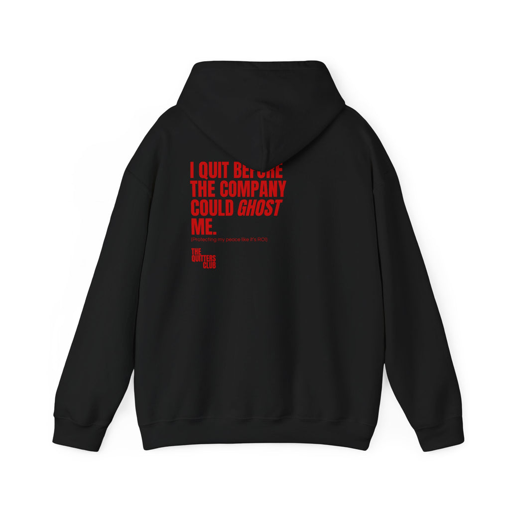06 QUITTERS CLUB HOODIE BLACK/RED