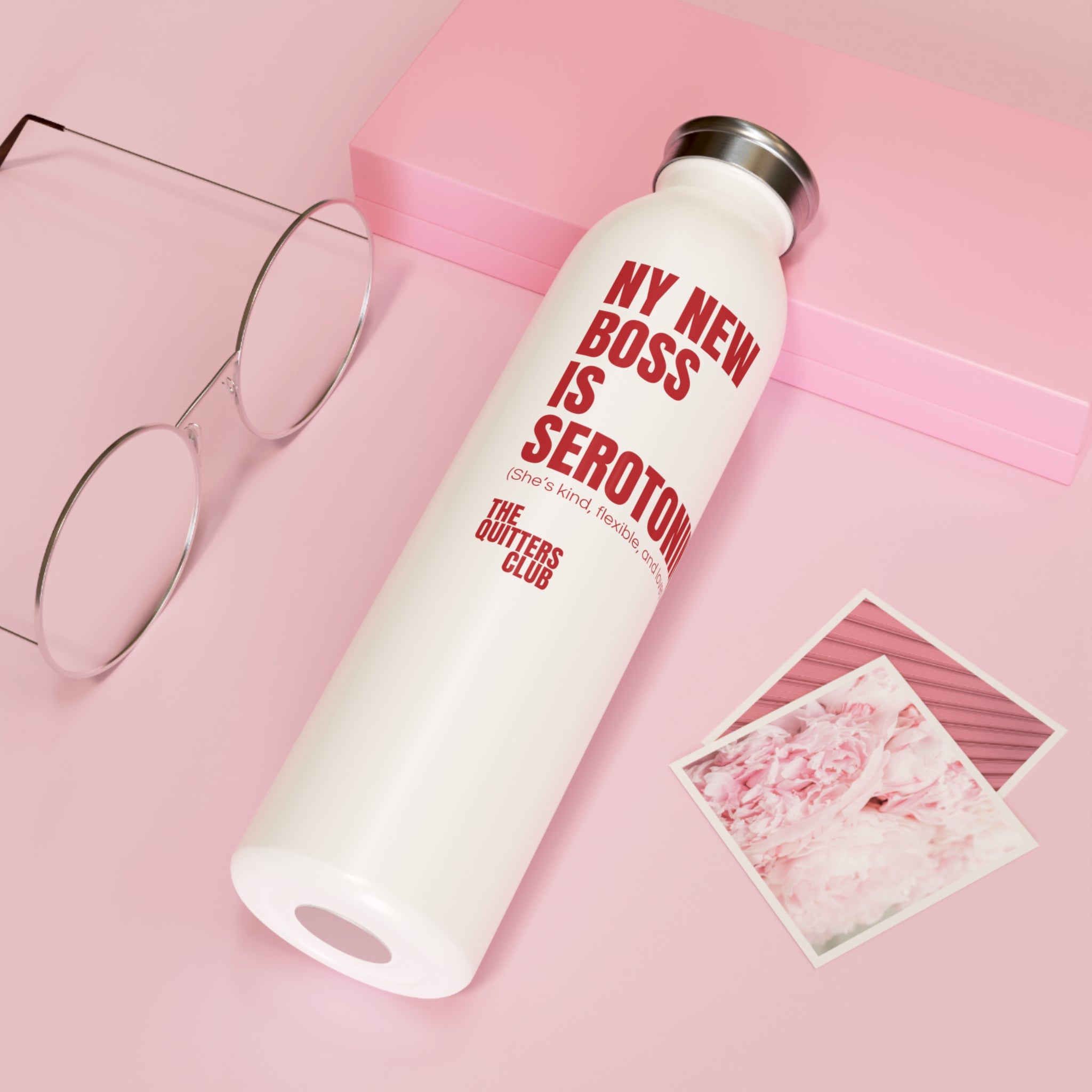 QUITTERS CLUB SLIM WATER BOTTLE 20oz - SEROTONIN