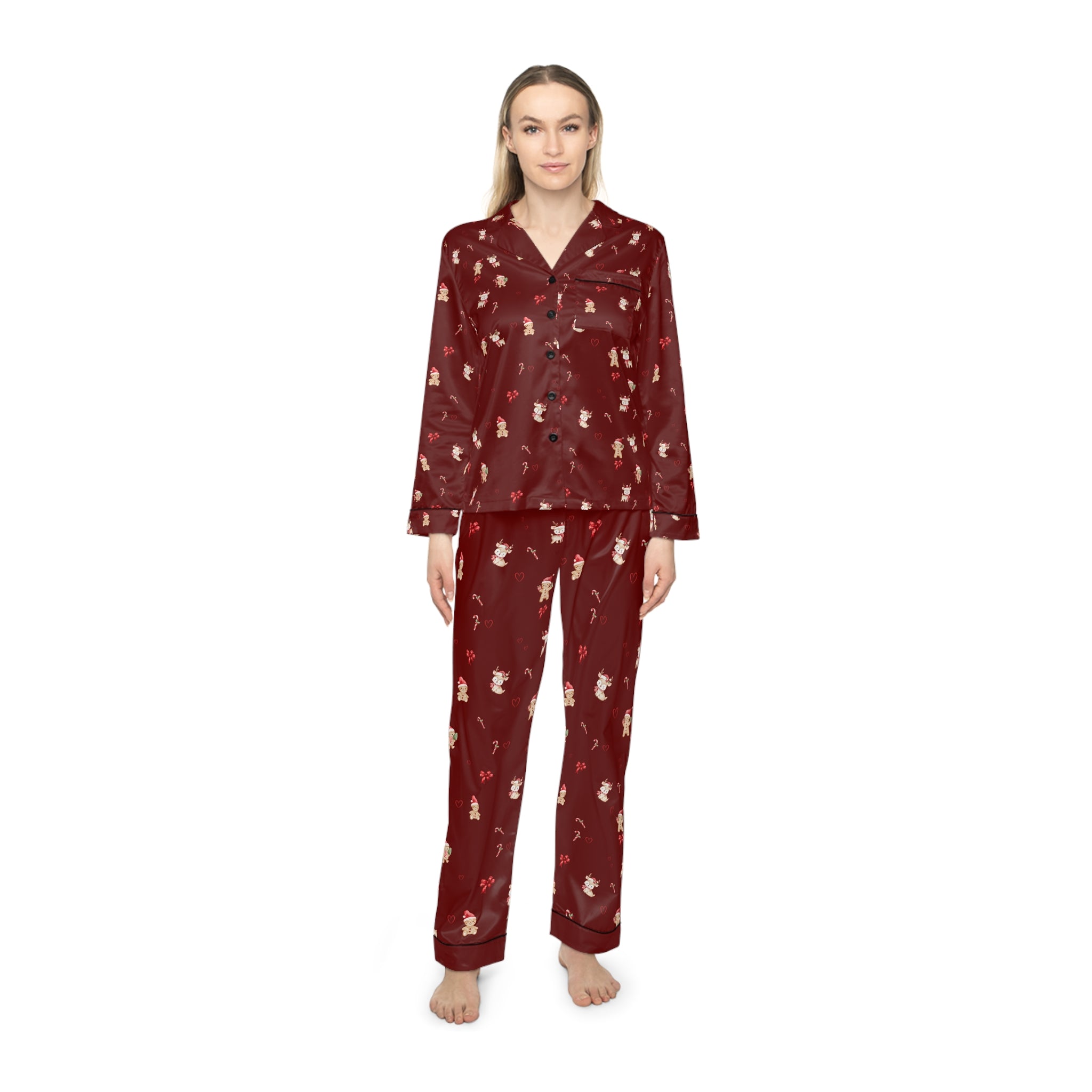 Christmas Satin Pajama Set