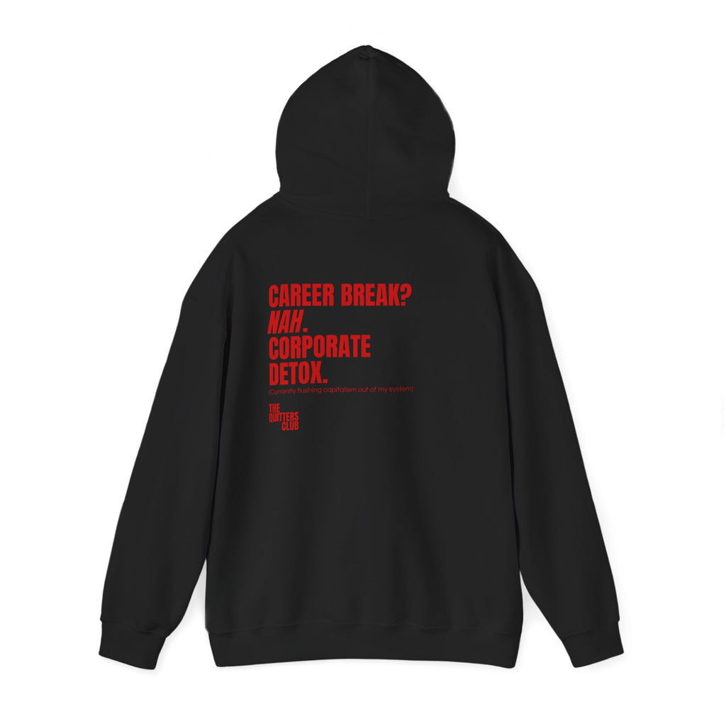 07 QUITTERS CLUB HOODIE BLACK/RED