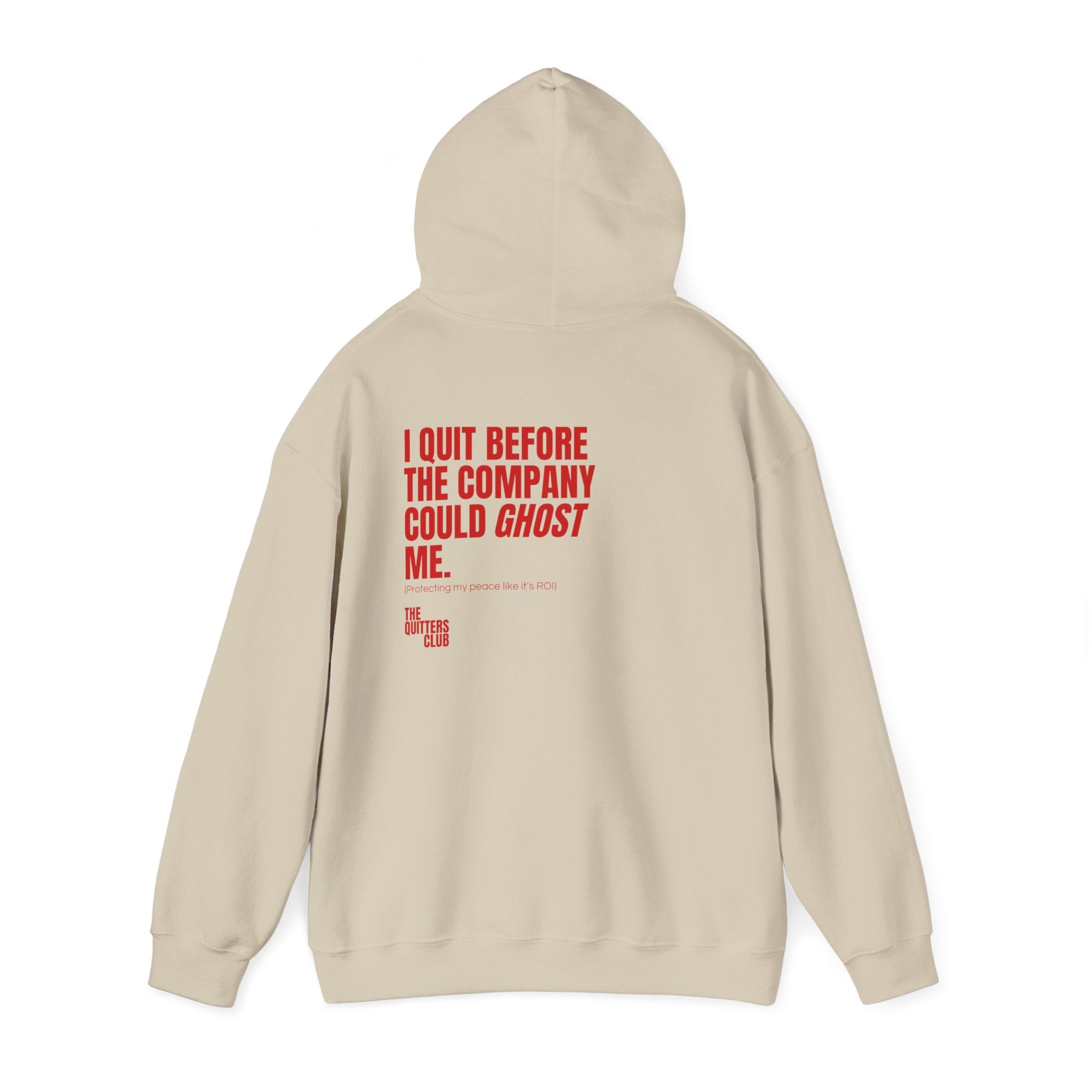 06 QUITTERS CLUB HOODIE BEIGE/RED