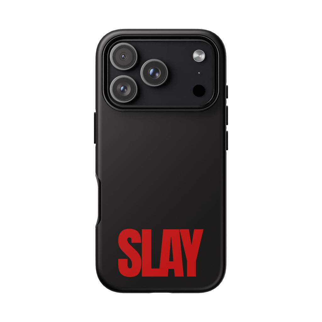 IPHONE CASE (15 - 17) - SLAY (BLACK&RED)