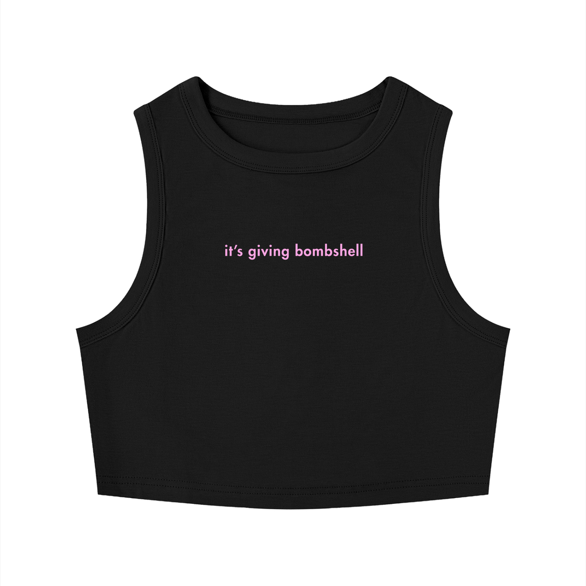 WOMEN'S CREWNECK CROP TOP - IT'S GIVING BOMBSHELL