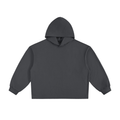 BASIC ESSENTIAL HEAVYWEIGHT OVERSIZED DRAWSTRING HEM HOODIE DARK GREY