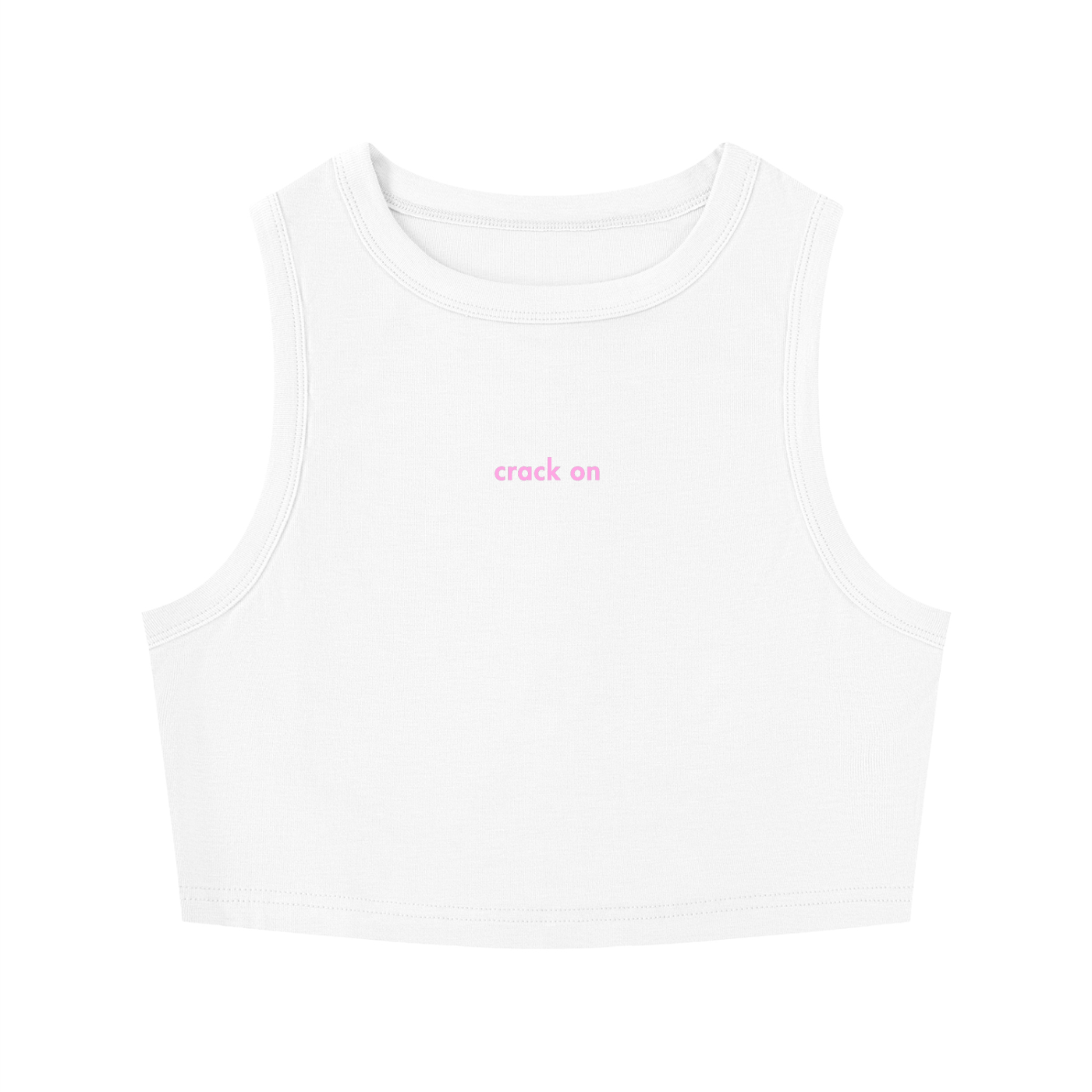 WOMEN'S CREWNECK CROP TOP - CRACK ON
