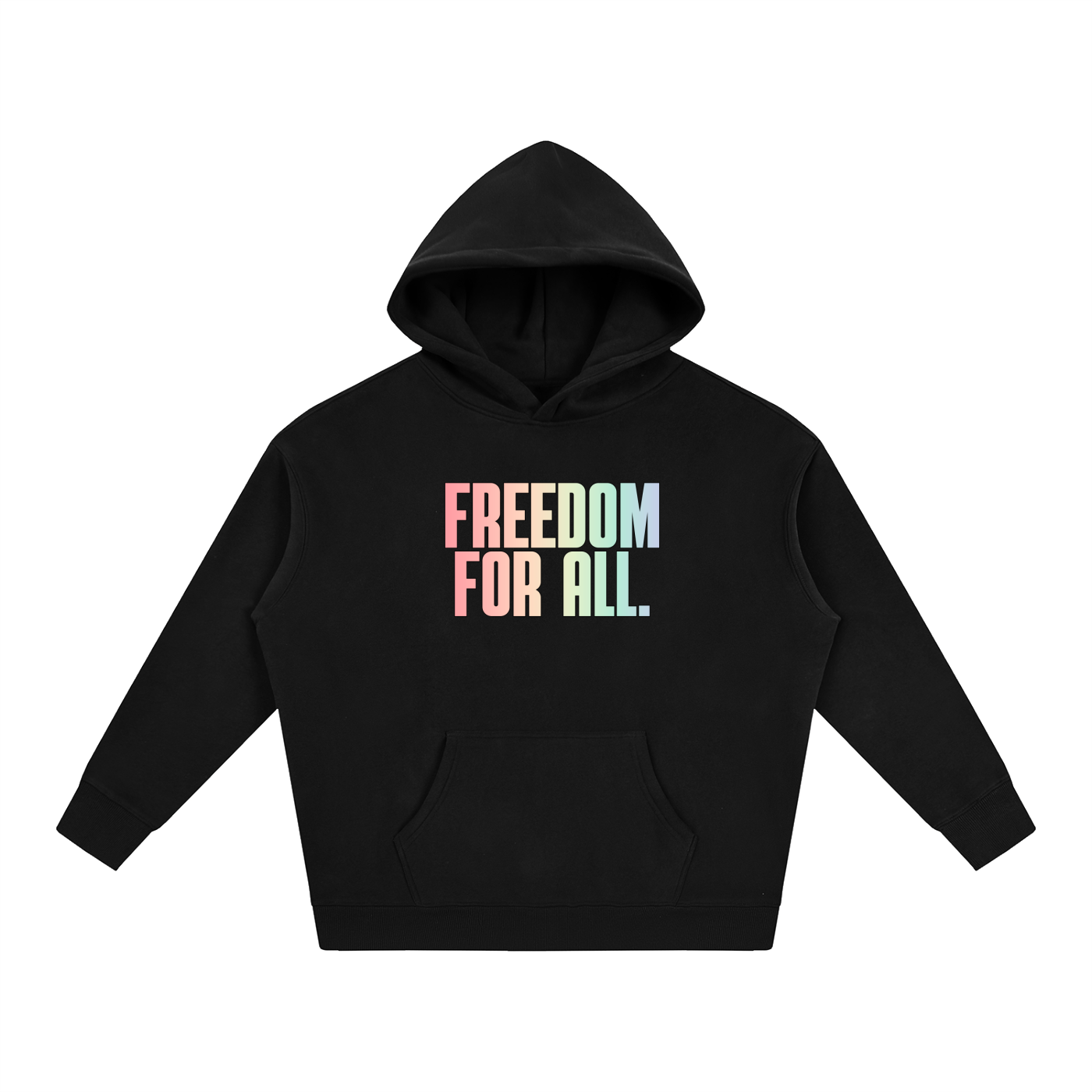 PRIDE OVERSIZED PREMIUM FLEECED HOODIE - FREEDOM FOR ALL