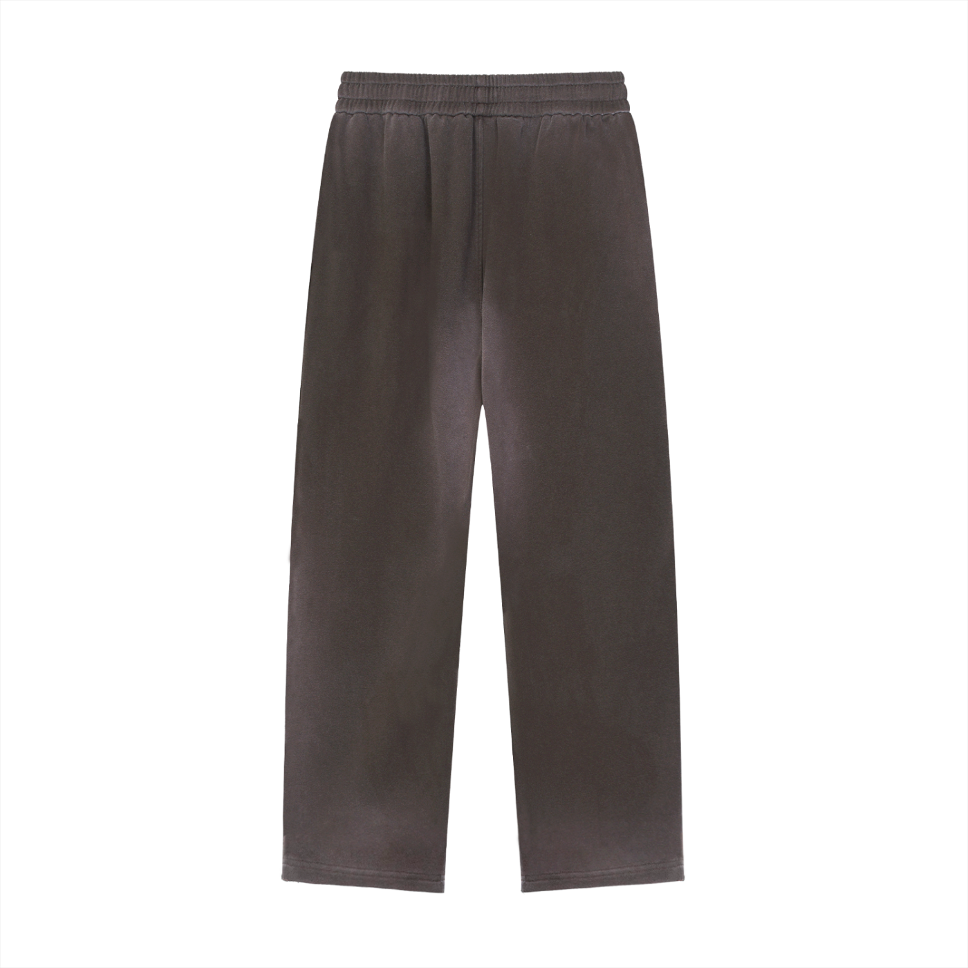 BASIC SUN FADE RAW EDGE STRAIGHT-LEG SWEATPANTS BROWN