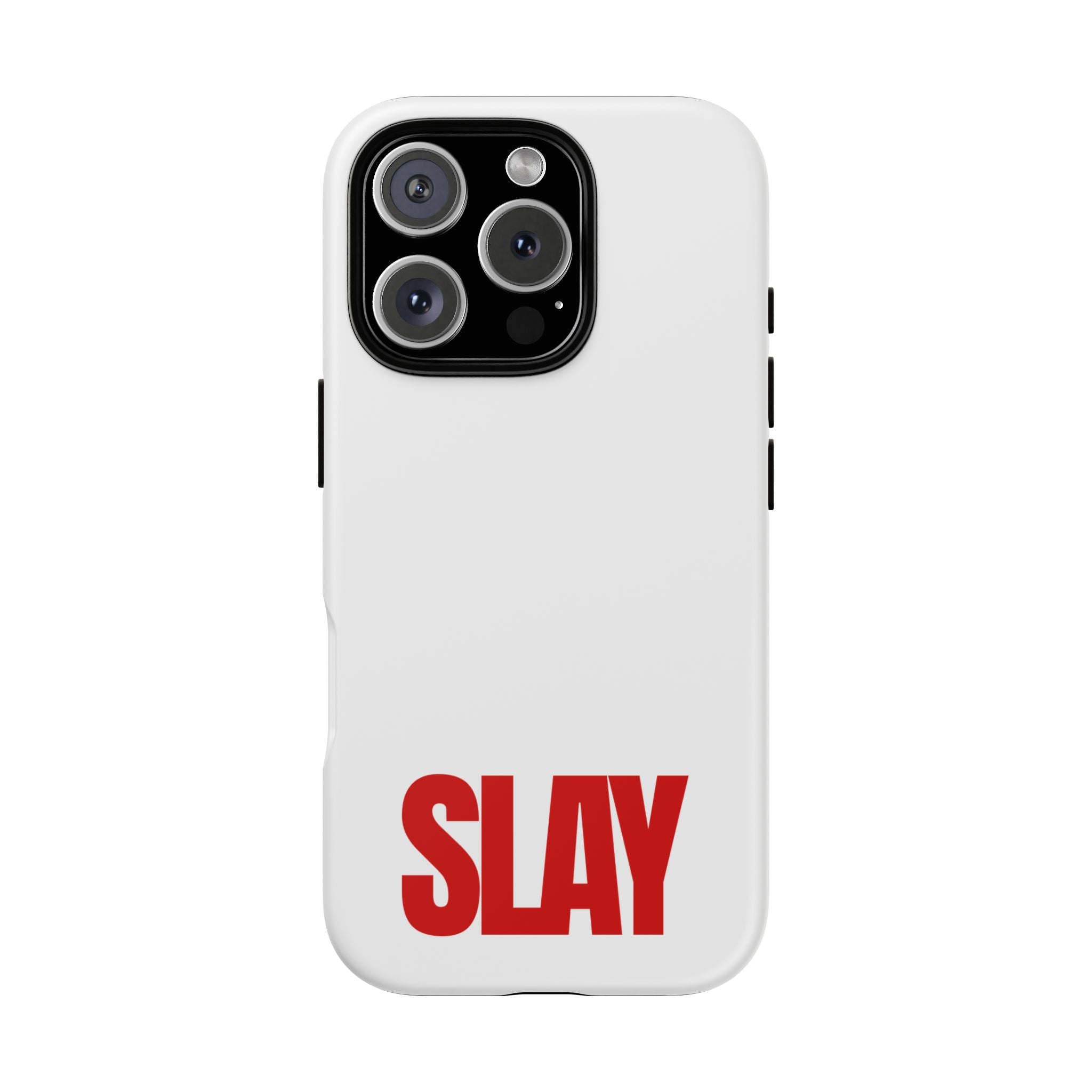 IPHONE CASE (15 - 17) - SLAY (WHITE&RED)