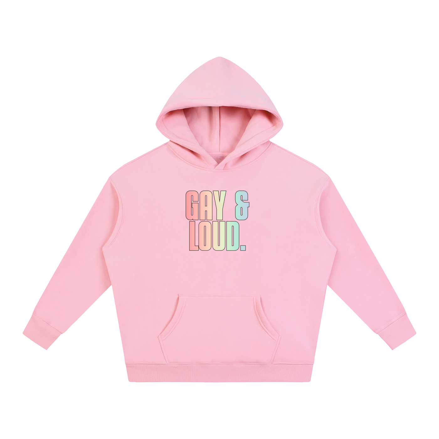 PRIDE OVERSIZED PREMIUM FLEECED HOODIE - GAY & LOUD