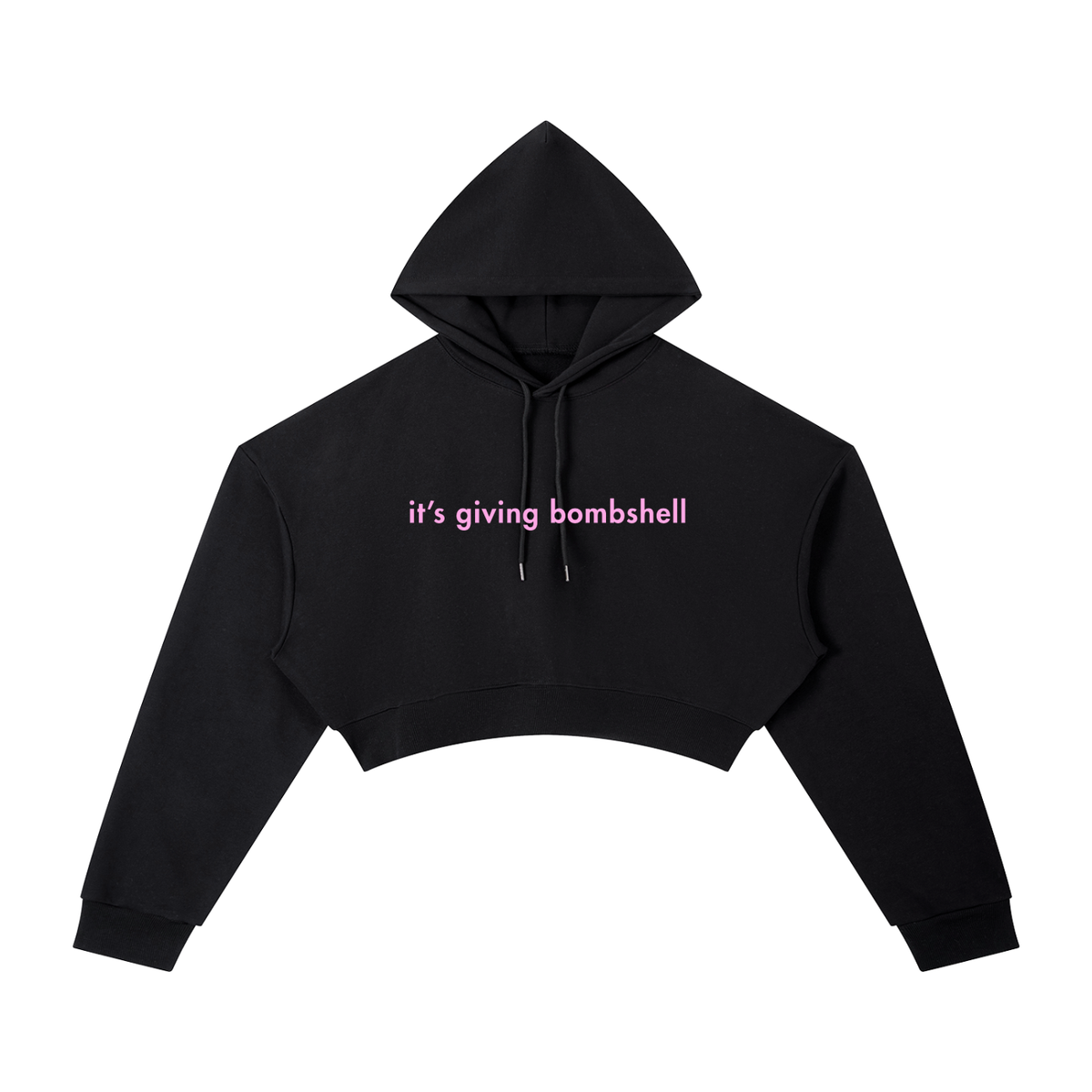 WOMEN'S CROPPED HOODIE - IT'S GIVING BOMBSHELL
