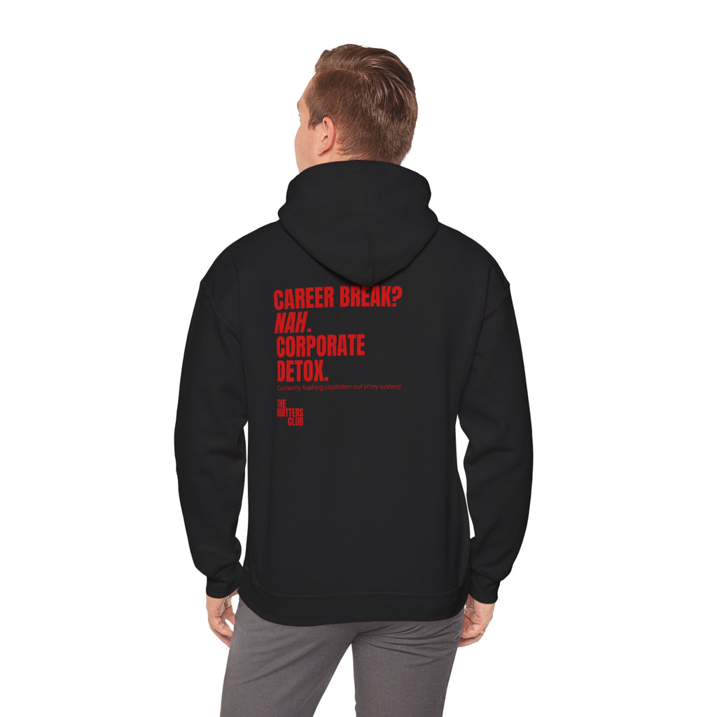 07 QUITTERS CLUB HOODIE BLACK/RED