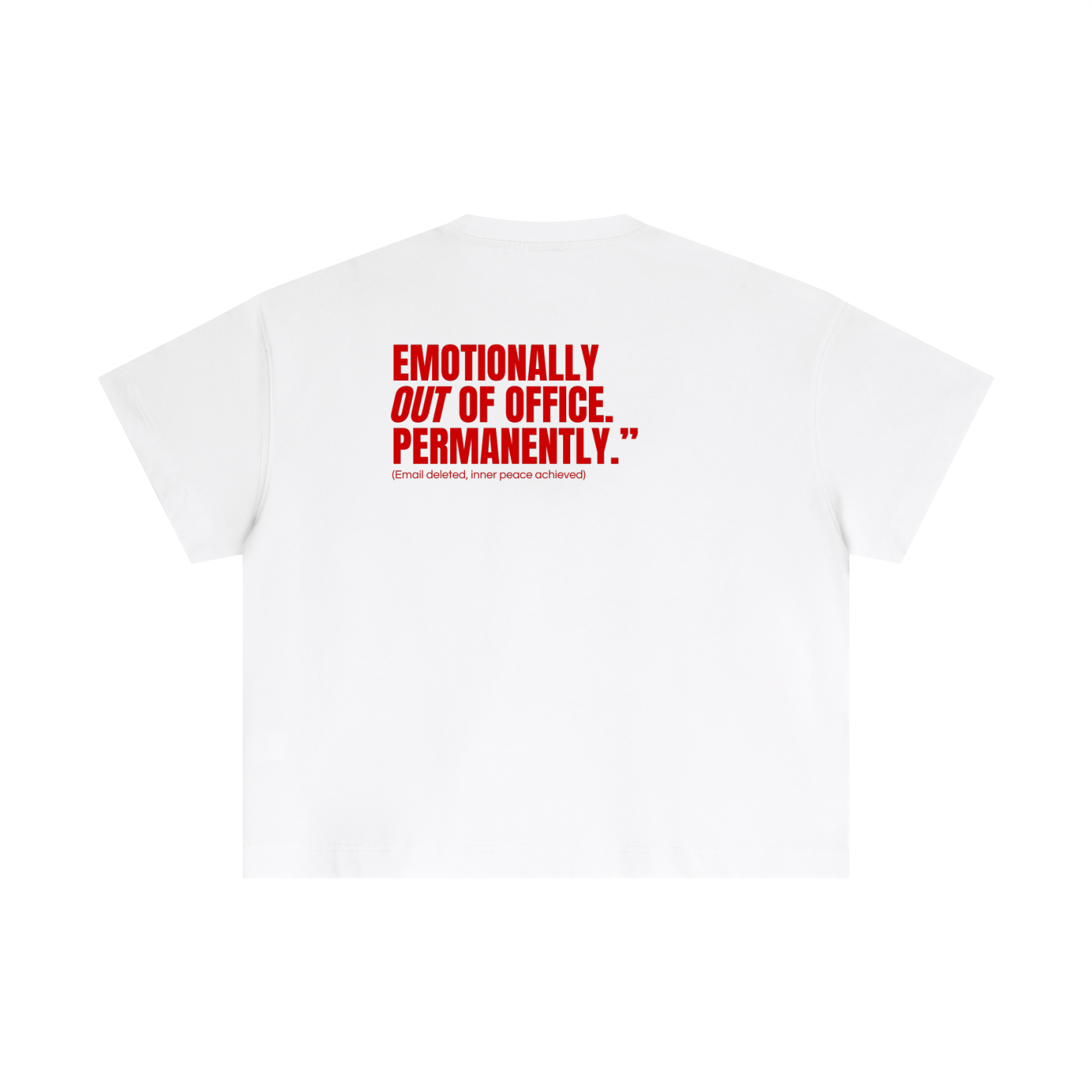 QUITTERS CLUB ESSENTIAL COTTON BOXY T-SHIRT - PERMANENTLY OOO