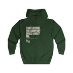 06 QUITTERS CLUB FULL-ZIP HOODIE GREEN/BEIGE