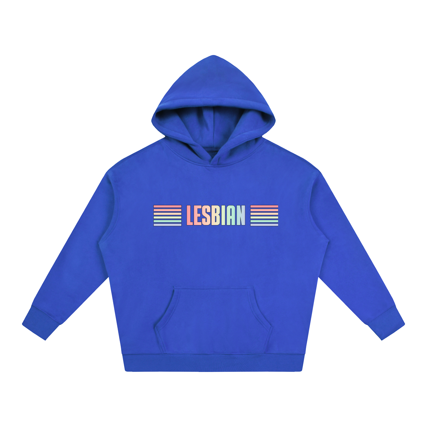PRIDE OVERSIZED PREMIUM FLEECED HOODIE - LESBIAN