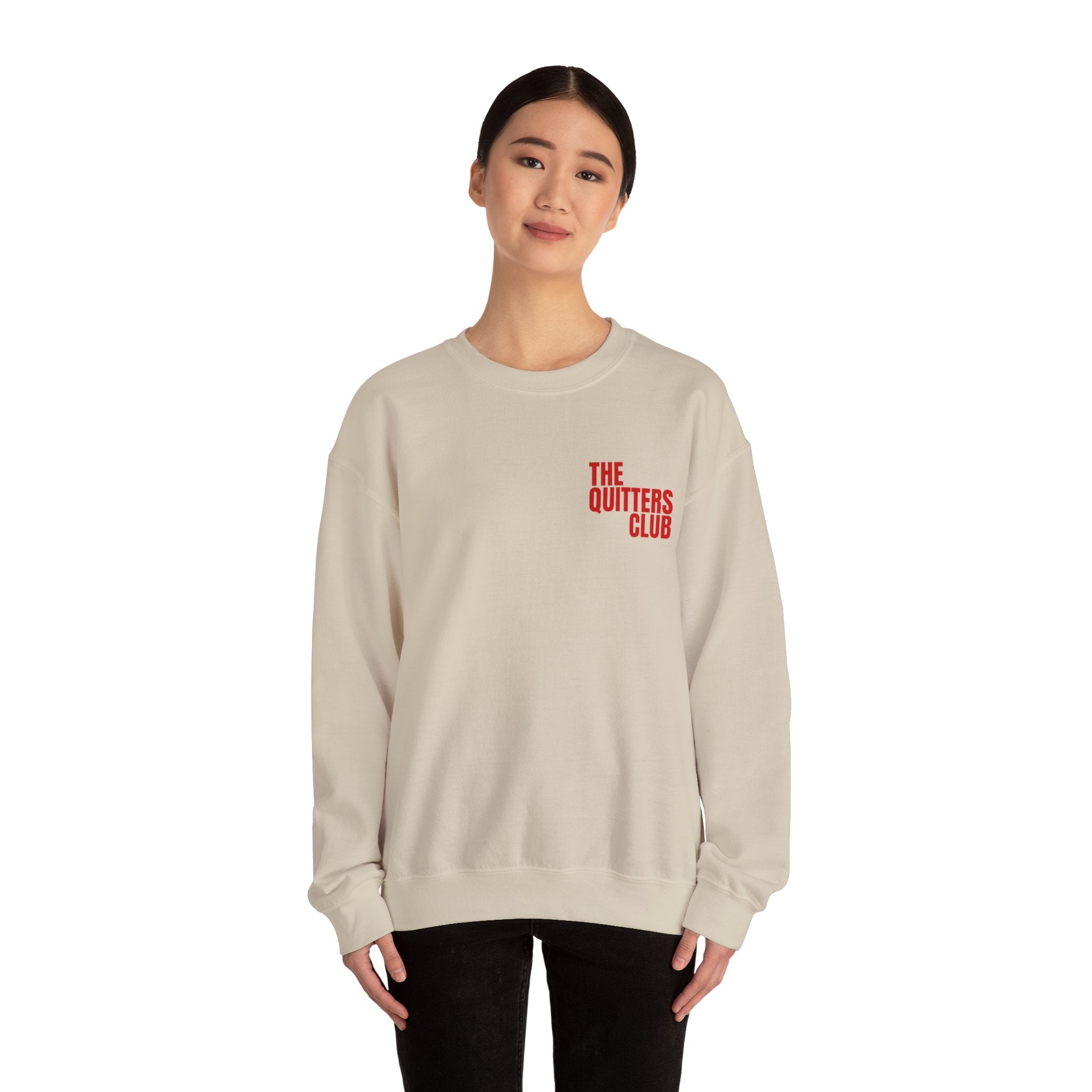 01 QUITTERS CLUB CREWNECK SWEATER - QUIT MY NIGHTMARES