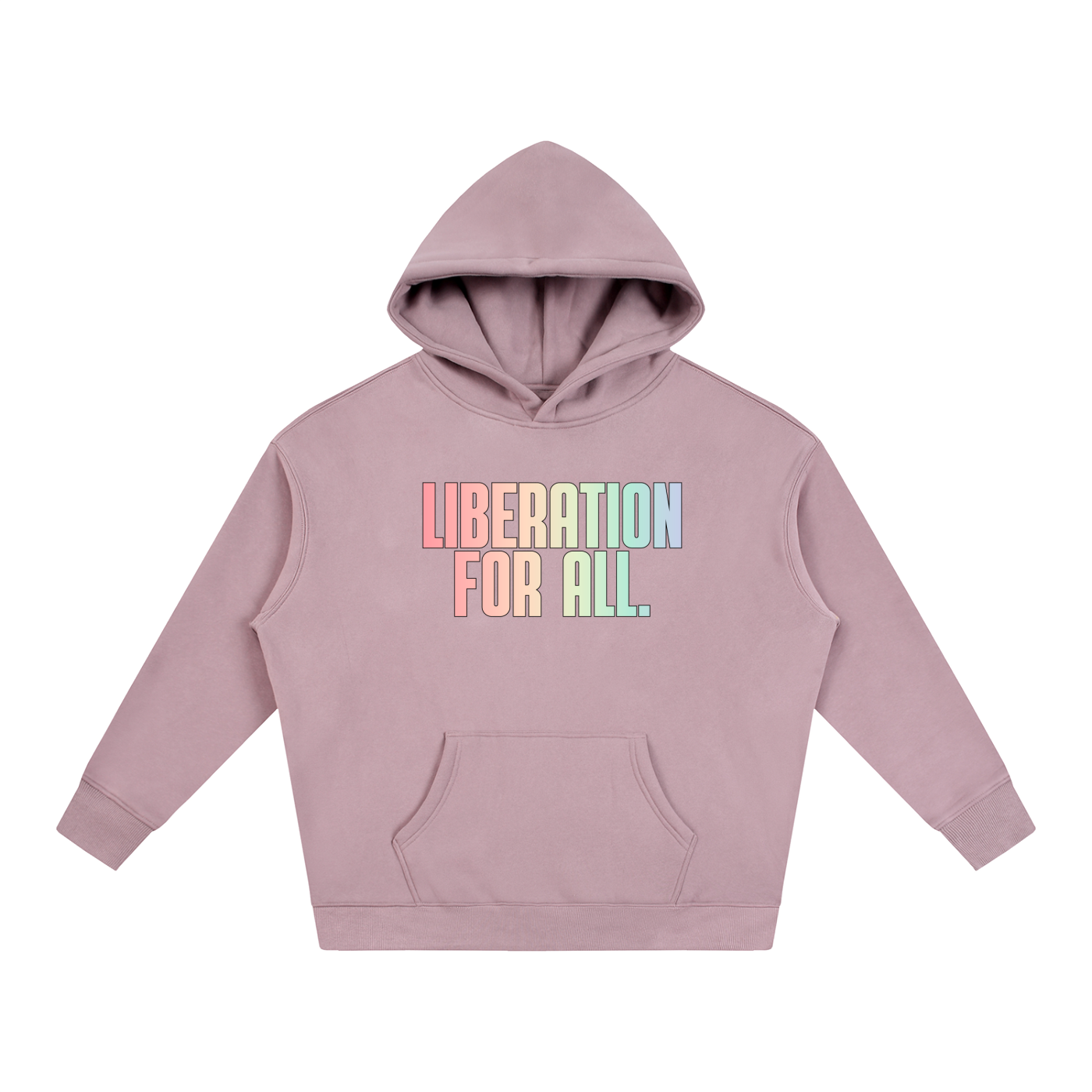 PRIDE OVERSIZED PREMIUM FLEECED HOODIE - LIBERATION FOR ALL