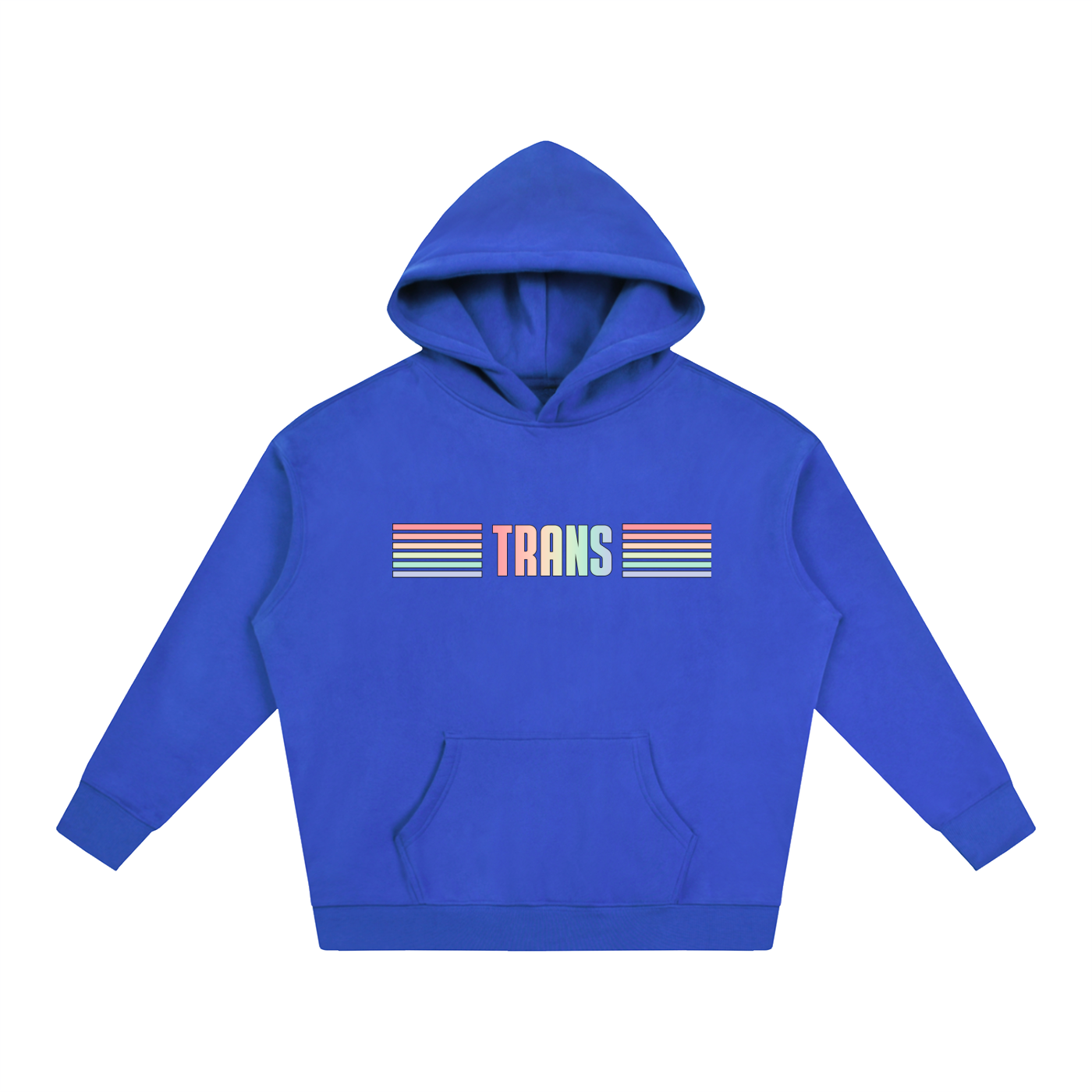 PRIDE OVERSIZED PREMIUM FLEECED HOODIE - TRANS