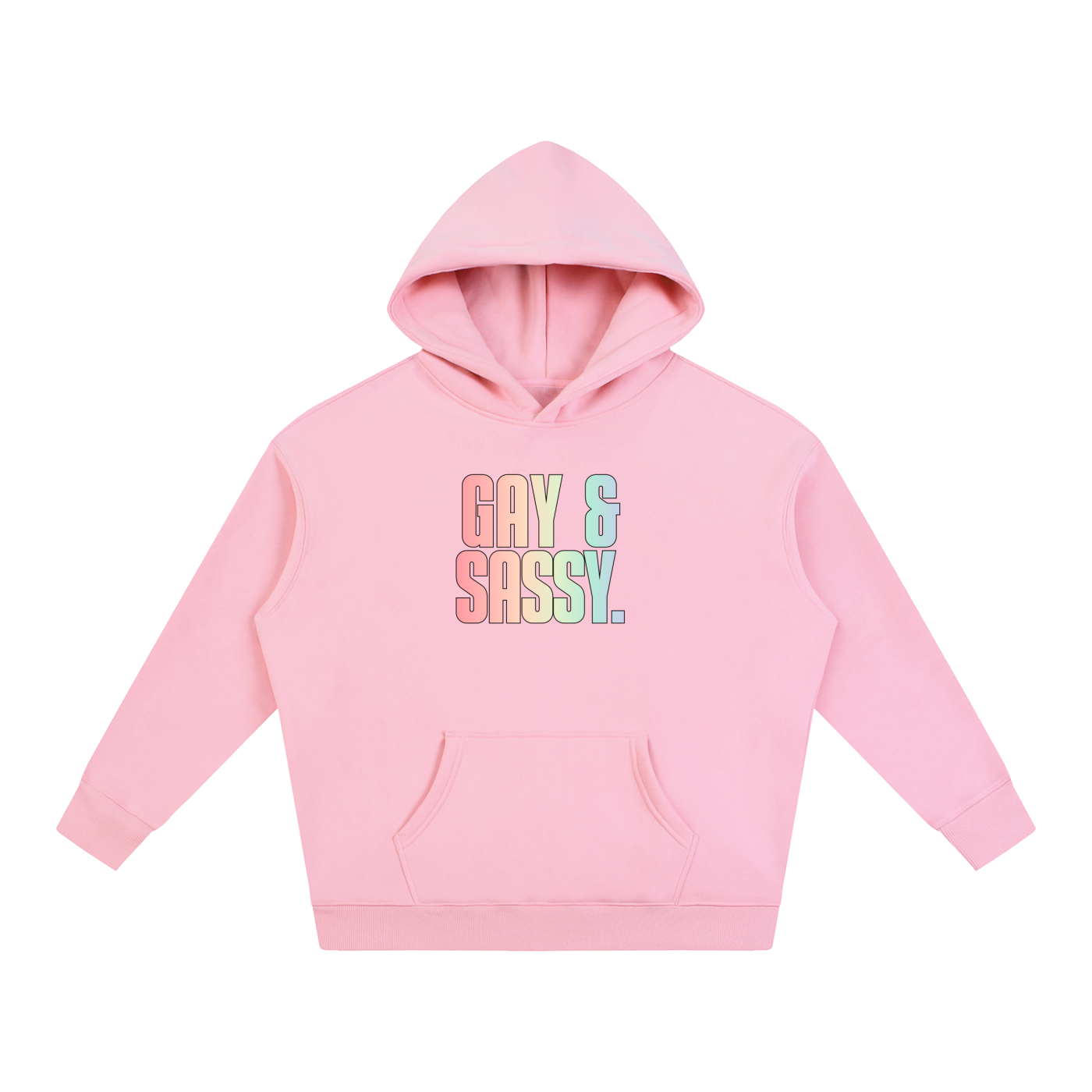 PRIDE OVERSIZED PREMIUM FLEECED HOODIE - GAY & SASSY