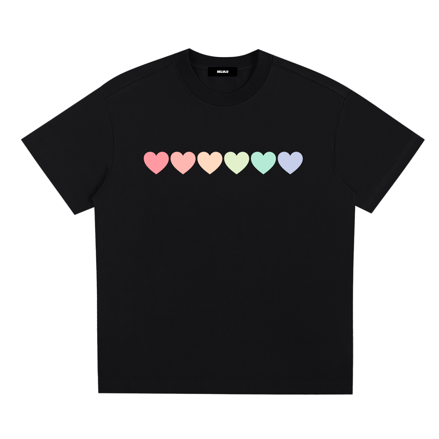 PRIDE LOOSE FIT UNISEX T-SHIRT - PASTEL HEARTS