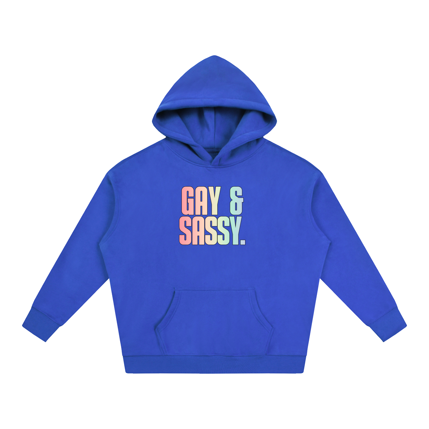 PRIDE OVERSIZED PREMIUM FLEECED HOODIE - GAY & SASSY