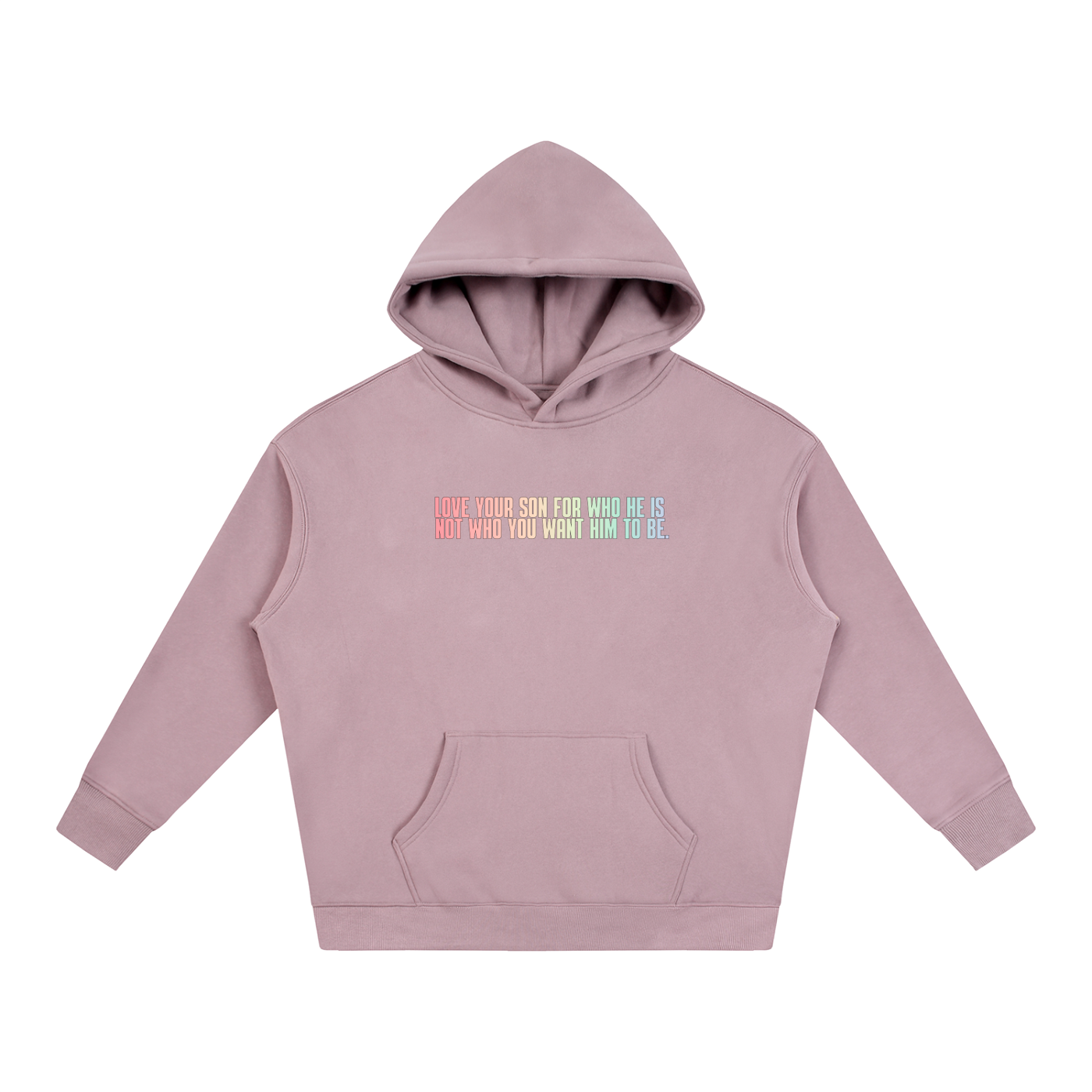 PRIDE OVERSIZED PREMIUM FLEECED HOODIE - LOVE YOUR SON