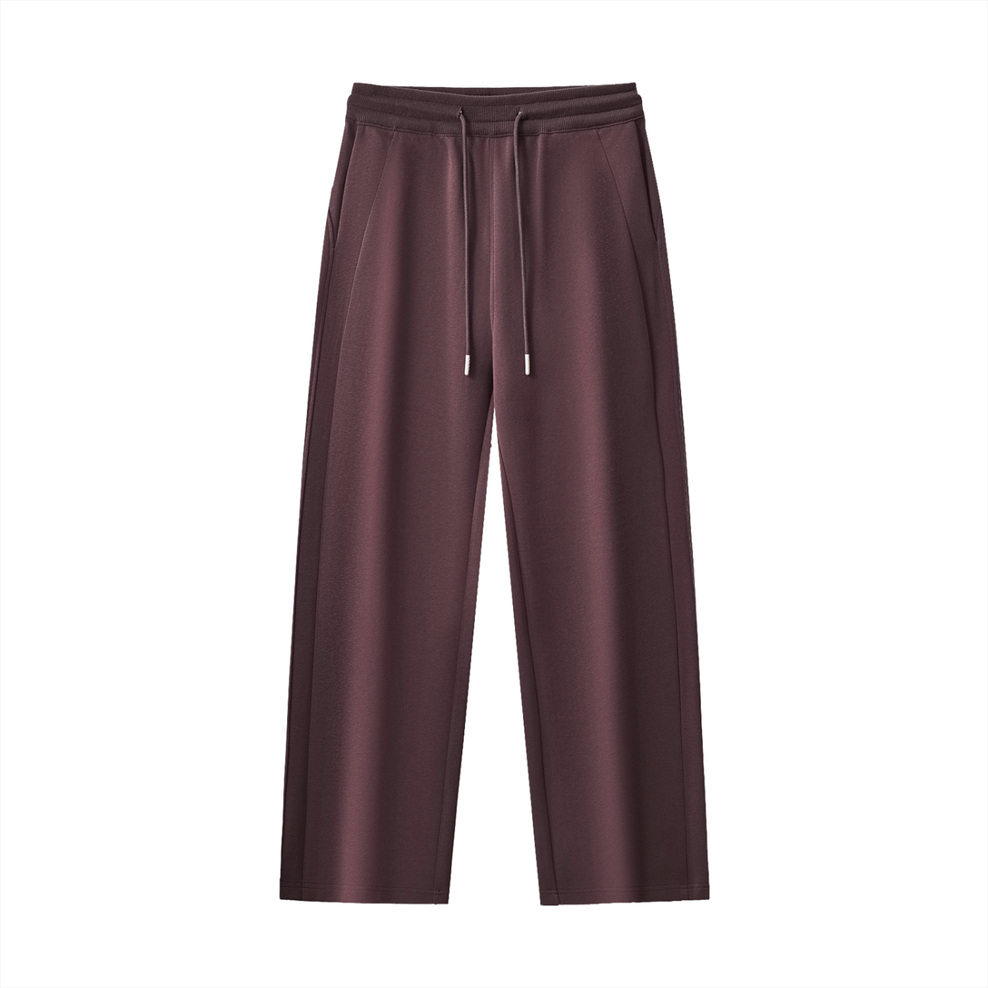 WOMAN ESSENTIAL STRAIGHT-LEG SWEATPANTS - DARK REDDISH PURPLE