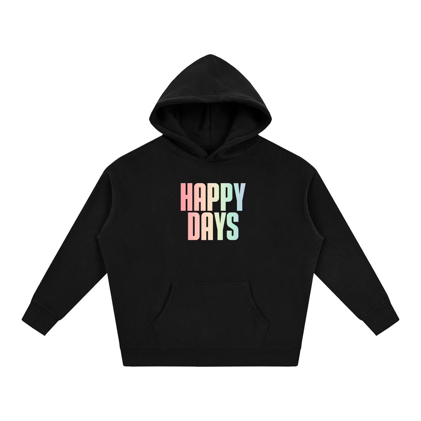 PRIDE OVERSIZED PREMIUM FLEECED HOODIE - HAPPY DAYS