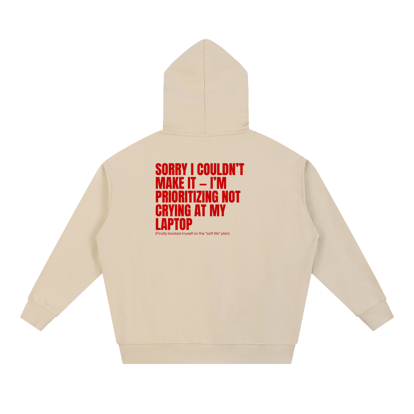 QUITTERS CLUB ESSENTIAL HEAVYWEIGHT HOODIE - CRYING AT MY LAPTOP