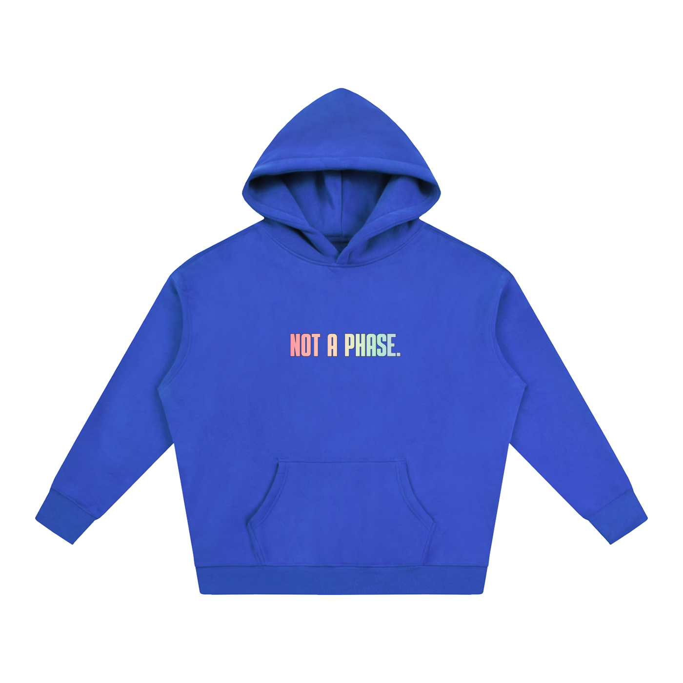PRIDE OVERSIZED PREMIUM FLEECED HOODIE - NOT A PHASE