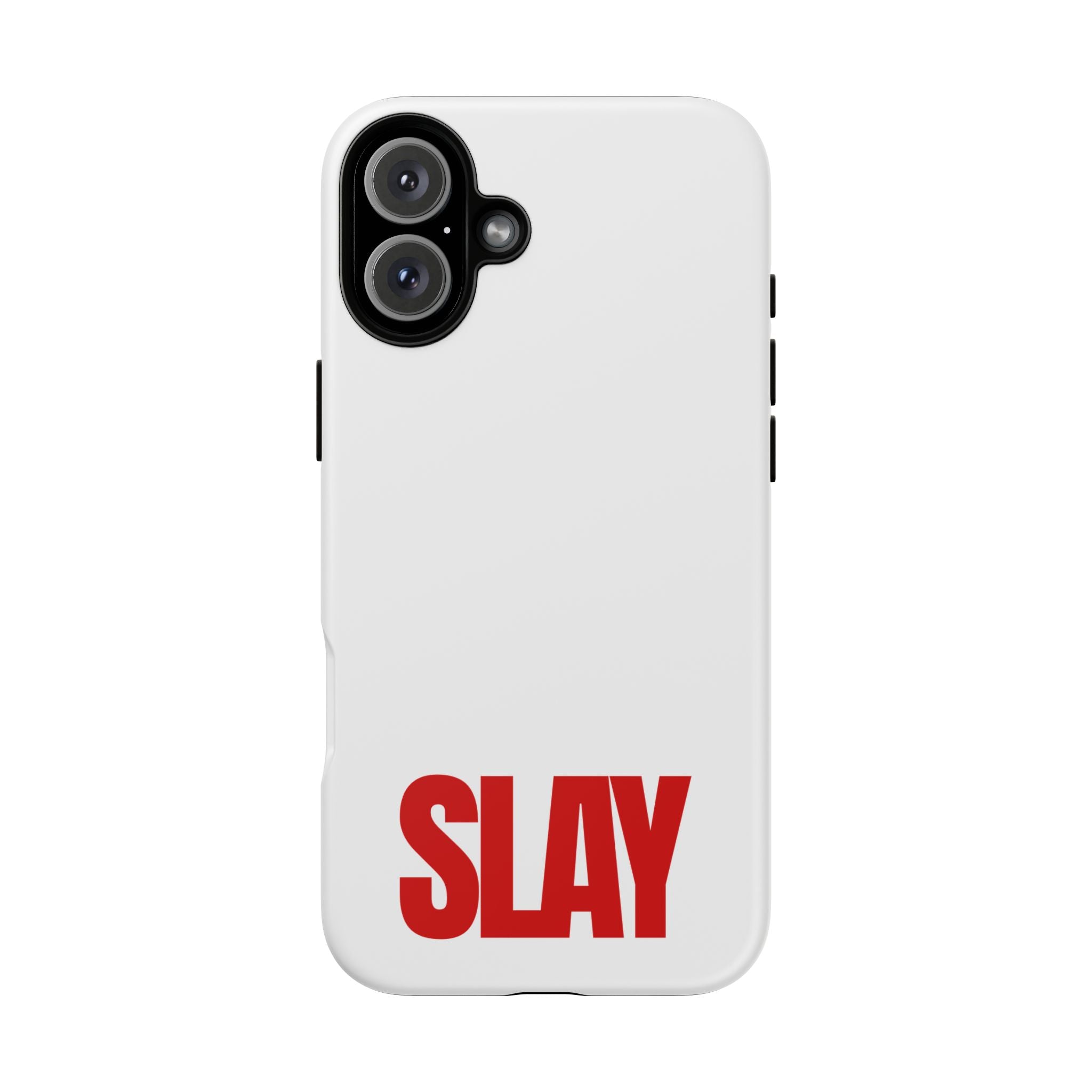 IPHONE CASE (15 - 17) - SLAY (WHITE&RED)