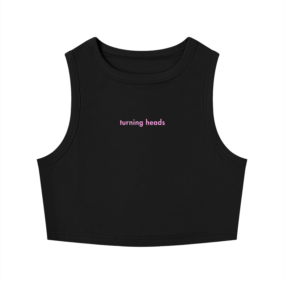 WOMEN'S CREWNECK CROP TOP - TURNING HEADS